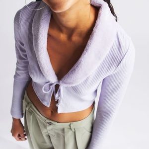 Nwt H&M Tie-front Crop Cardigan